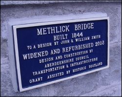 Methlick Bridge cast iron plaque