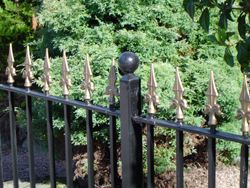 Steel rails and finials